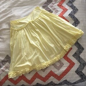 Pale Yellow Ruffled Skirt 💐